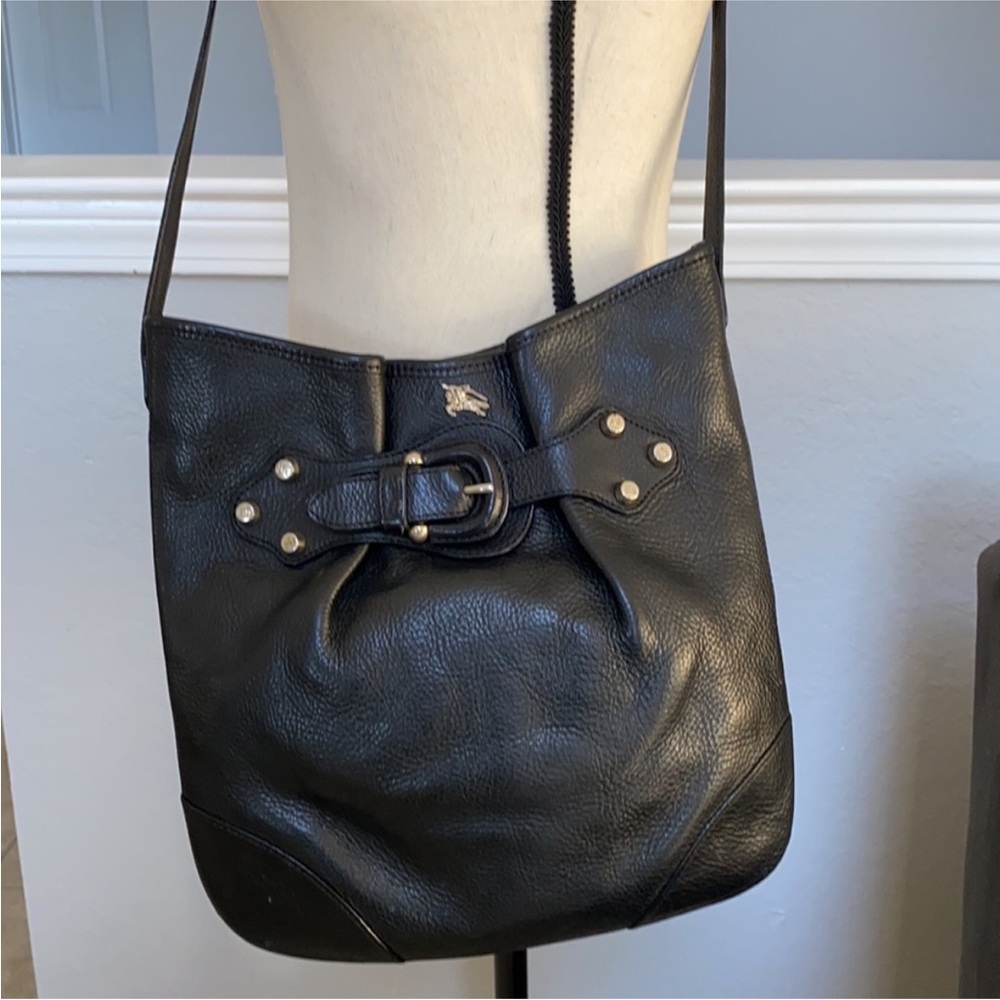 Burberry Black Leather Crossbody Bag bucket bag , saddlebag - Picture 3 of 9